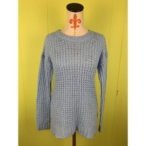 RUE 21 Women's Sweater Size M Pullover Round Neck Long Sleeve Light Blue